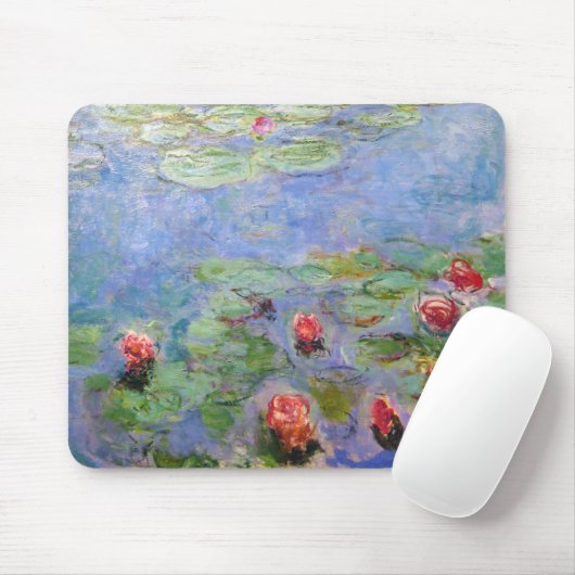Claude Monets Lilies Mousepad (Mit Mouse)