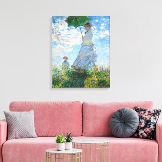 Claude Monet's Madame Monet and Her Son Leinwanddruck (Insitu (Wohnzimmer))