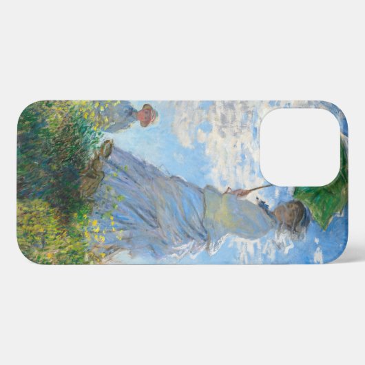 Claude Monets Madame Monet und ihr Sohn iPhone Hülle (Rückseite (Horizontal))