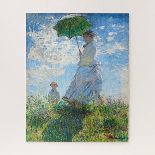Claude Monets Madame Monet und ihr Sohn Puzzle (Vertikal)