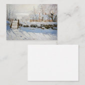 Claude Monets Magpie-Malkarten Mitteilungskarte (Vorne/Hinten)