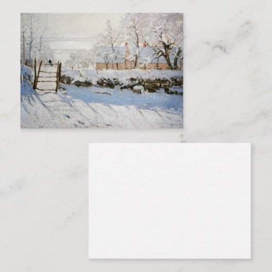 Claude Monets Magpie-Malkarten Mitteilungskarte (Vorne/Hinten)