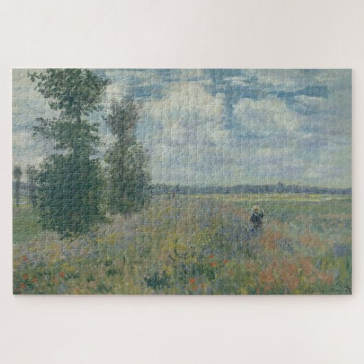 Claude Monets Mohnfelder bei Argenteuil (1875) Puzzle (Horizontal)