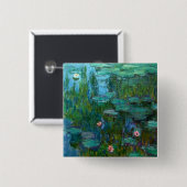 Claude Monets Nymphéas Button (Vorne & Hinten)