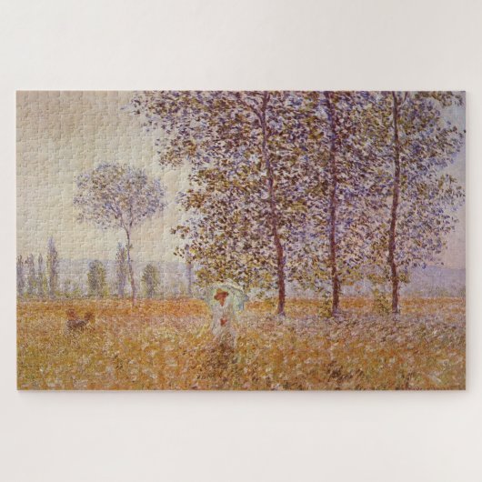 Claude Monets Pappeln in der Sonne (1887) Puzzle (Horizontal)