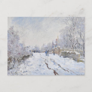 Claude Monets Schnee in Argenteuil (1874–1875)  Postkarte