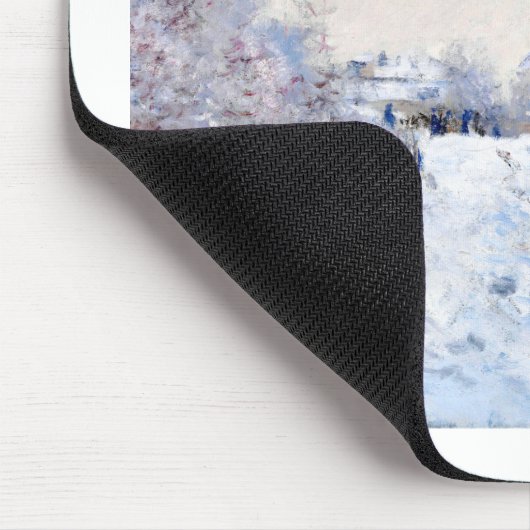 Claude Monets Schnee in der argentinischen Landsch Mousepad (Ecke)