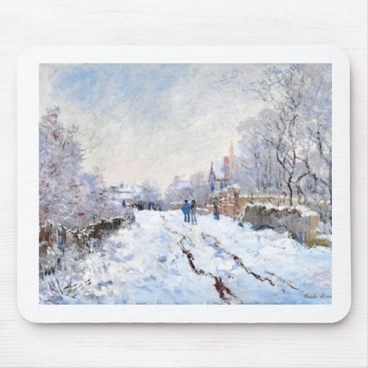 Claude Monets Schnee in der argentinischen Landsch Mousepad (Vorne)