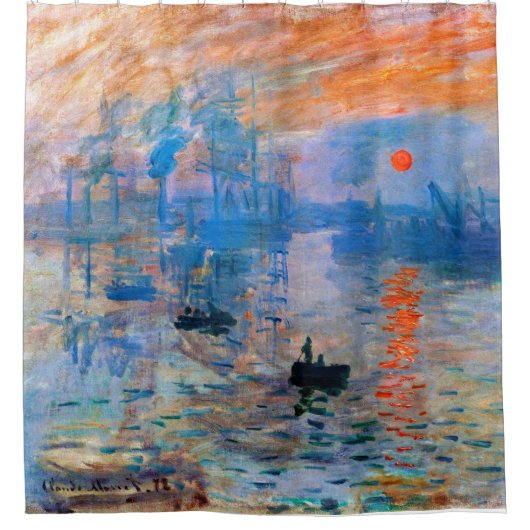 Claude Monets Sonnenaufgang Duschvorhang (Vorderseite)