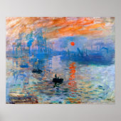 Claude Monets Sonnenaufgang Poster (Vorne)