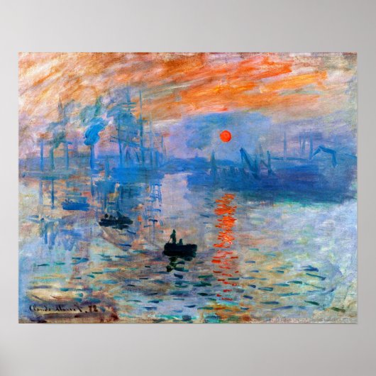 Claude Monets Sonnenaufgang Poster (Vorne)