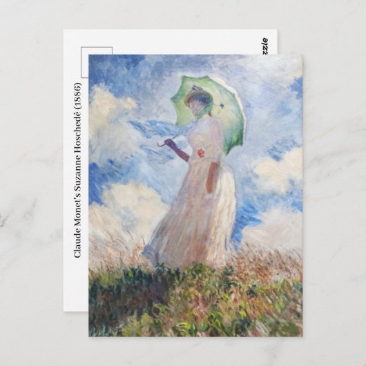 Claude Monets Suzanne Hoschedé (1886) Postkarte (Vorne/Hinten)
