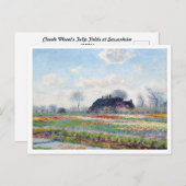 Claude Monets Tulip Fields-Landschaft Postkarte (Vorne/Hinten)