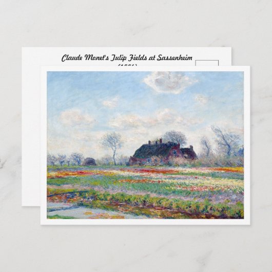 Claude Monets Tulip Fields-Landschaft Postkarte (Vorne/Hinten)