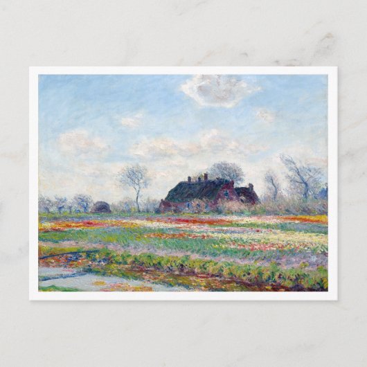 Claude Monets Tulip Fields-Landschaft Postkarte (Vorderseite)