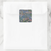 Claude Monets Water Lilies Quadratischer Aufkleber (Tasche)