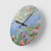 Claude Monet's Water Lilies Runde Wanduhr (Winkel)