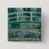 Claude Monets Water Lilies und Japanische Brücke Button (Vorderseite)