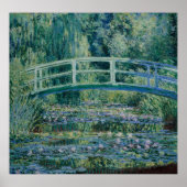 Claude Monets Water Lilies und Japanische Brücke Poster (Vorne)