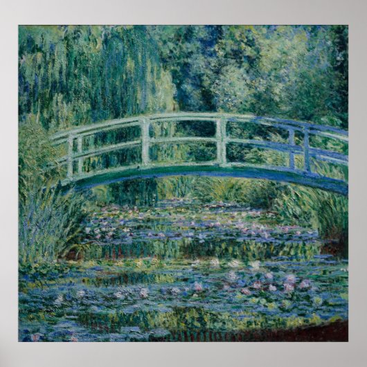 Claude Monets Water Lilies und Japanische Brücke Poster (Vorne)