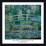 Claude Monets Water Lilies und Japanische Brücke Poster<br><div class="desc">1899. Claude Monet (14. November 1840 - 5. Dezember 1926) war Gründer des französischen impressionistischen Gemäldes und der konsequenteste und produktivste Praktizierer der Philosophie der Bewegung,  seine Wahrnehmungen vor der Natur zu äußern,  insbesondere was die Landschaftsmalerei im Freien (Pfleinluft) betrifft.</div>
