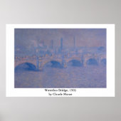 Claude Monets Waterloo-Brücke Poster (Vorne)