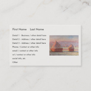 Claude Monets weißer Frostaufgang (Hystacks) Visitenkarte