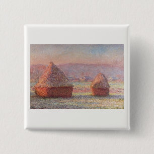 Claude Monets Weißer Frostsonnenaufgang (Heuschobe Button