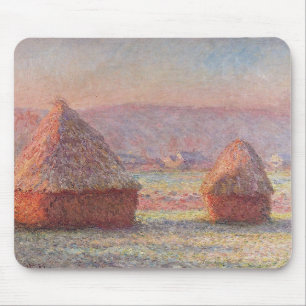 Claude Monets Weißer Frostsonnenaufgang (Heuschobe Mousepad