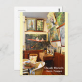 Claude Monets Zimmer in Frankreich Postkarte (Vorne/Hinten)