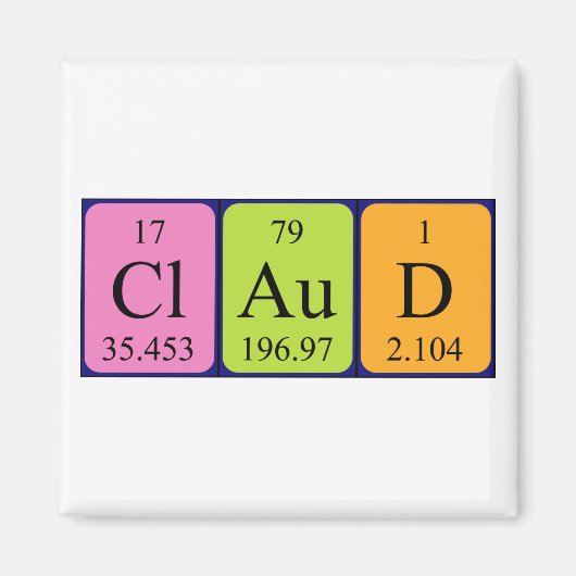 Claude Periodenmagnet Magnet (Vorne)