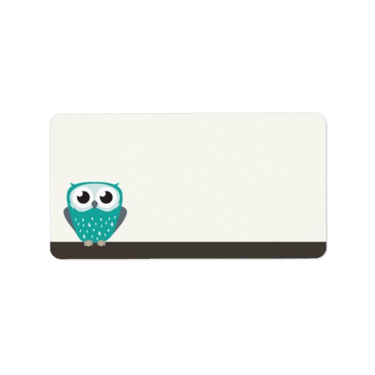 Claude the Little Owl | Blank Address Labels Adressaufkleber (Vorne)