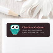 Claude the Little Owl | RÜCKSENDEADRESSEN-AUFKLEBE (Insitu)