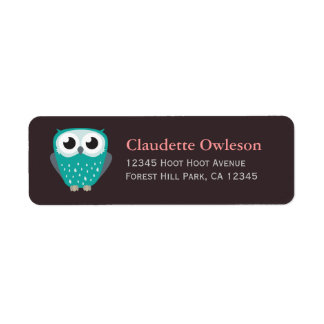 Claude the Little Owl | RÜCKSENDEADRESSEN-AUFKLEBE