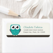 Claude the Little Owl | RÜCKSENDEADRESSEN-AUFKLEBE (Insitu)