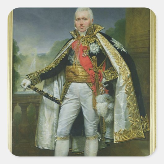 Claude Victor Perrin Quadratischer Aufkleber (Vorderseite)