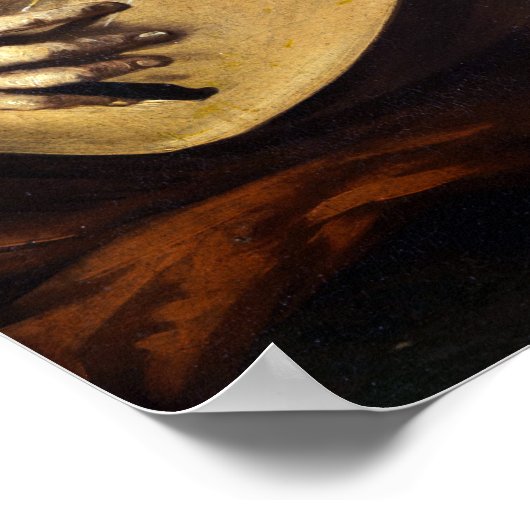 Claude Vignon Der Lute-Spieler Poster (Ecke)