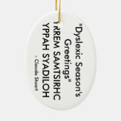 Claudes erste Weihnachtsverzierung! Ho Ho Ho Keramik Ornament (Hinten)