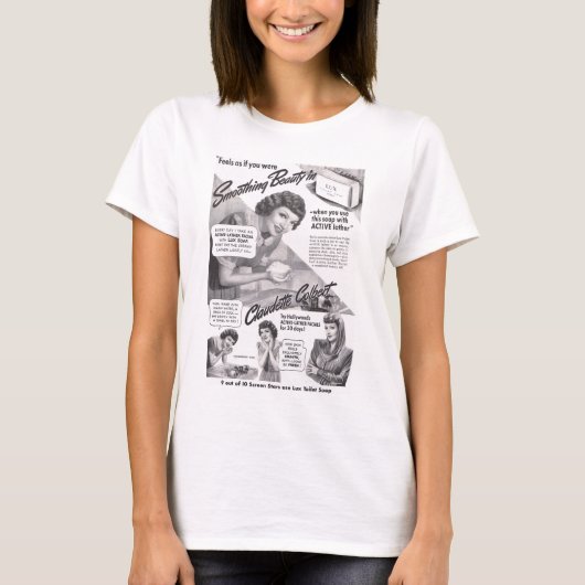 Claudette Colbert T - Shirt-Lux-Seife ANZEIGE 1942 T-Shirt (Vorderseite)