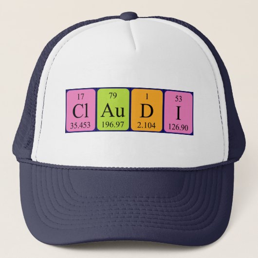 Claudi periodidi table name hat truckerkappe (Vorderseite)