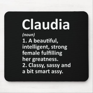 Claudia Definition Personalisierter Name Lustiges  Mousepad