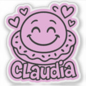 Claudia Doodle Emoji 2 Aufkleber (Vorderseite)