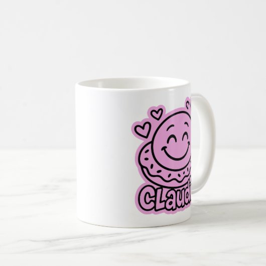 Claudia Doodle Emoji 2 Kaffeetasse (VorderseiteRechts)