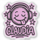 Claudia Doodle Emoji 3 Aufkleber (Vorderseite)