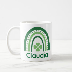 Claudia Name Clover Boho Rainbow Kaffeetasse