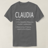 Claudia Name Gift 129 T-Shirt (Design vorne)