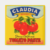 Claudia-Paste-Etikett aus den 30er Jahren Magnet (Vorne)