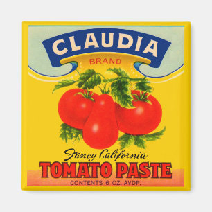 Claudia-Paste-Etikett aus den 30er Jahren Magnet