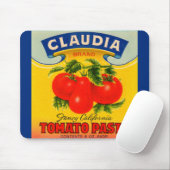 Claudia-Paste-Etikett aus den 30er Jahren Mousepad (Mit Mouse)