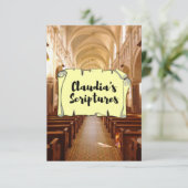 Claudias Scriptures Theme Flat Greeting Card Karte (Stehend Vorderseite)